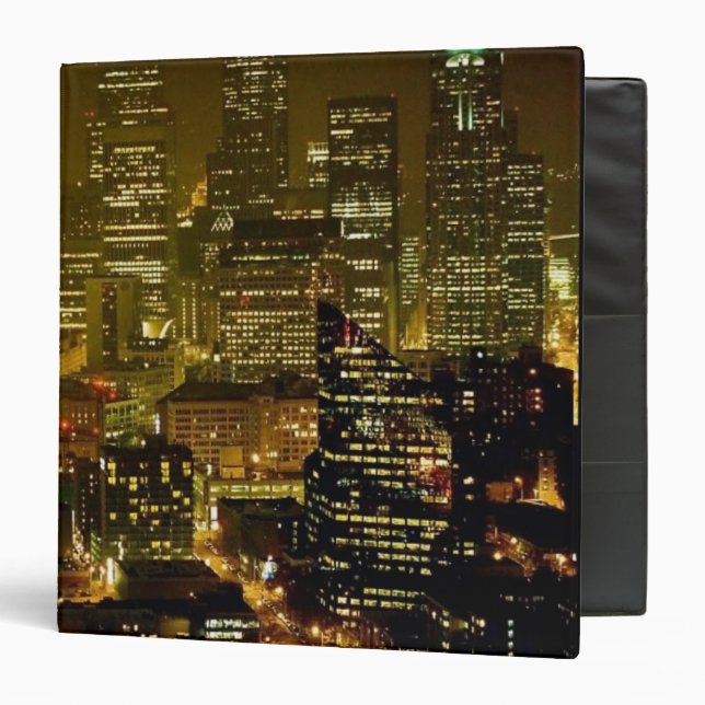 Seattle city view 3 ring binder (Front/Inside)