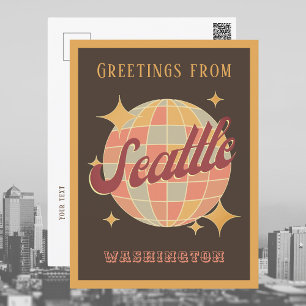 Seattle City Washington Retro Vintage Postcard