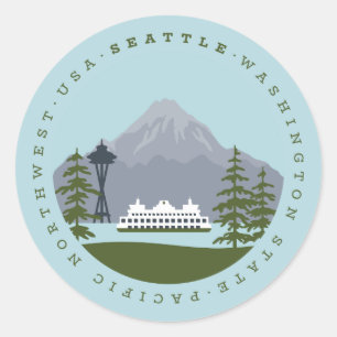 Seattle classic round sticker