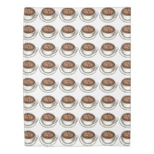 Seattle Coffee Cup Latte Barista Coffee House Shop Duvet Cover