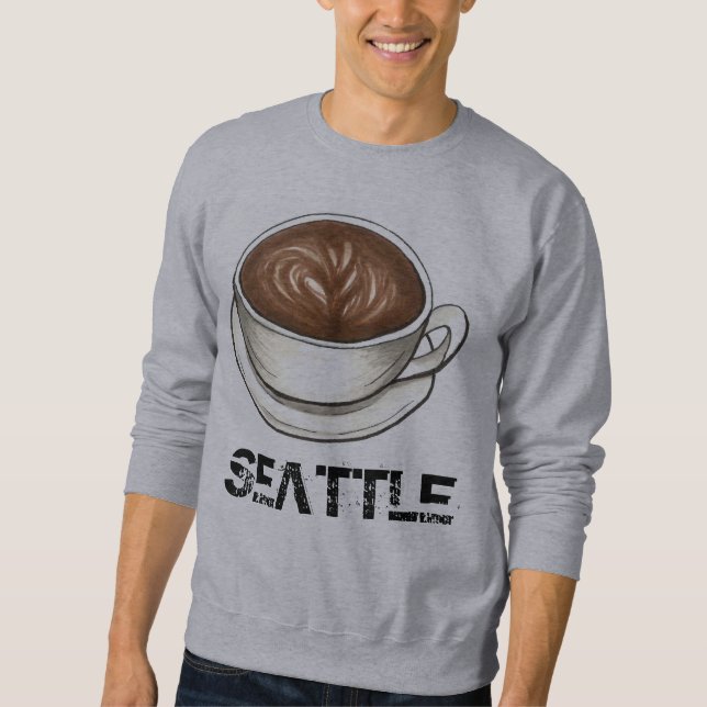 Seattle Coffee Cup Latte Sweatshirt (Front)