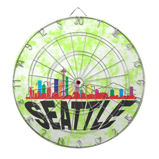 Seattle Dartboard With Darts (Front)