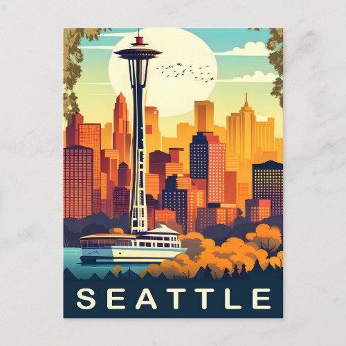 Seattle Duwamish River Cruising Travel Postcard