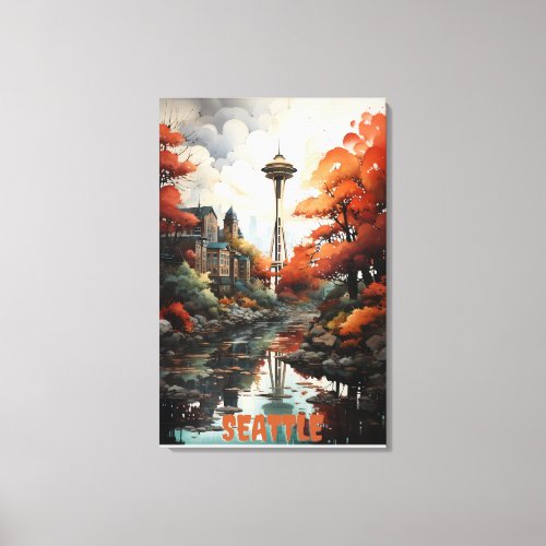 Seattle Embrace the Surreal Charm Canvas Print