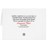 Seattle Ferry and Wheel (Back Horizontal)