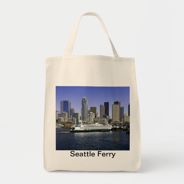 Seattle Ferry Washington State Tote Bag (Front)