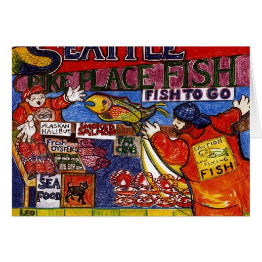 Seattle Fish Market Cards (Front Horizontal)