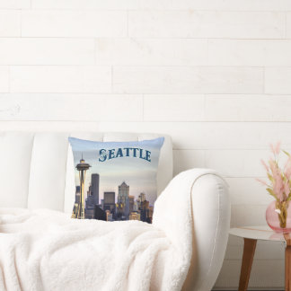 Seattle Fleece Blanket Throw Pillow