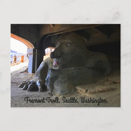 Seattle Fremont Troll 2 Postcard