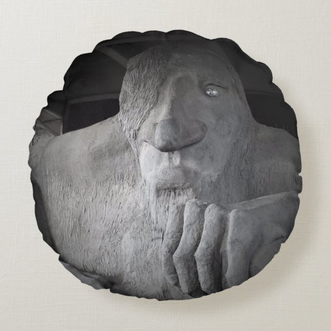 Seattle Fremont Troll 2 sided print Pillow (Front)