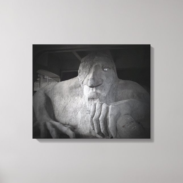 Seattle Fremont Troll Canvas (various sizes) Print (Front)