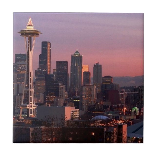 Seattle from Kerry Park. Ceramic Tile (Front)