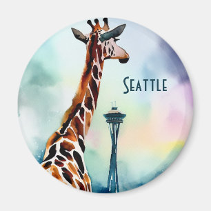 Seattle Giraffe Magnet