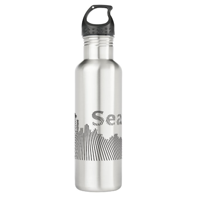 Seattle Graphic Stainless Steel Water Bottle (Front)
