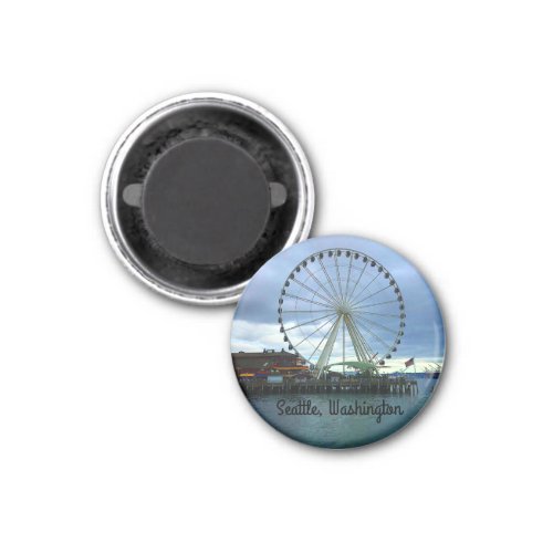Seattle Great Wheel 2 Round Magnet