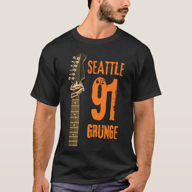 Seattle Grunge Music 1991 T-Shirt (Front)