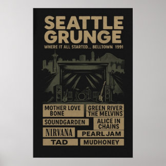 Seattle Grunge Poster