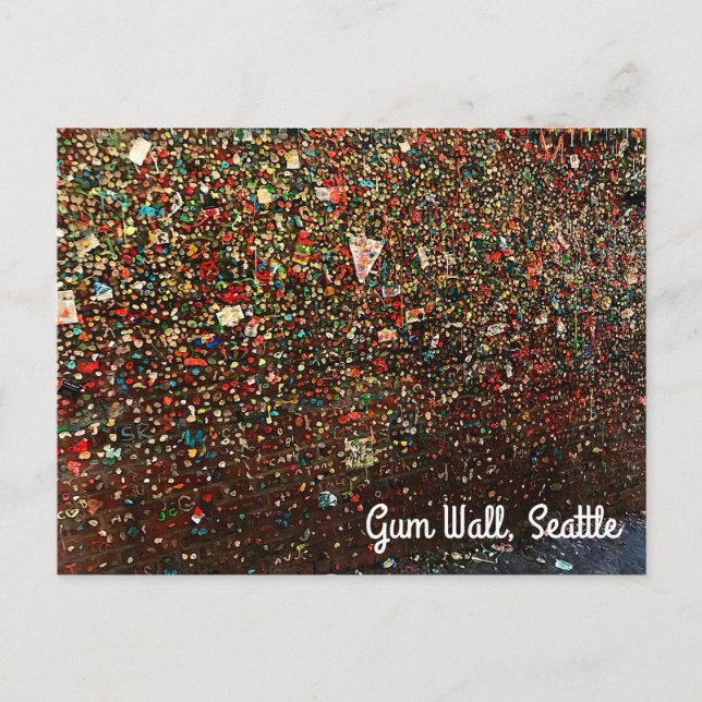 Seattle Gum Wall #3 Postcard (Front)