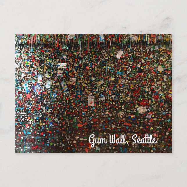 Seattle Gum Wall #4 Postcard (Front)