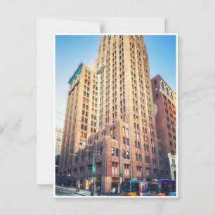 Seattle Iconic Tall Brick Building Cityscape Postcard