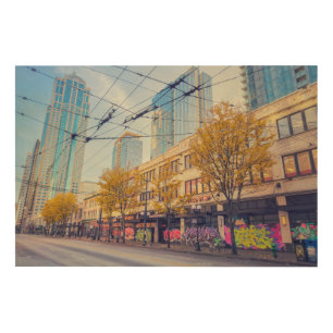 Seattle in Autumn Wood Wall Art