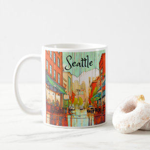 Seattle in The Rain Coffee Mug