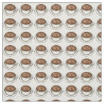 Seattle Latte Art Ceramic Coffee Shop Cuppa Fabric