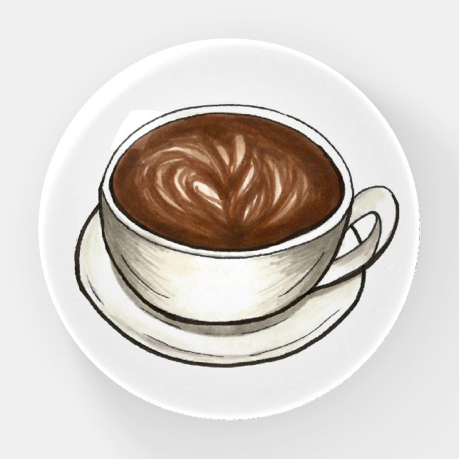 Seattle Latte Coffee Cup Barista Espresso Drink Paperweight (Front)