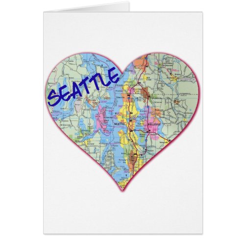 Seattle Map Heart