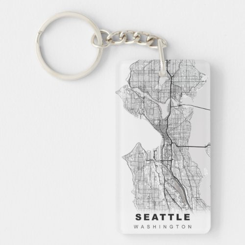 Seattle Map Keychain