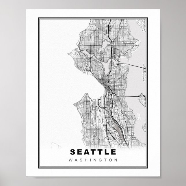 Seattle Map Poster (Front)