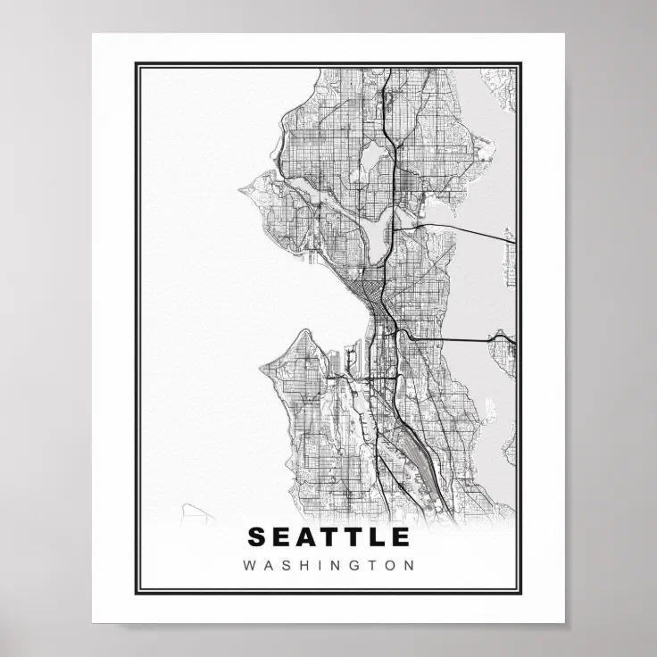 Seattle Map Poster | Zazzle