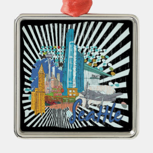 Seattle Metal Ornament