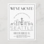 Seattle Modern Deco | Change of Address Announcement Postcard