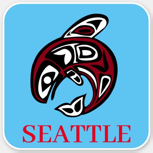 Seattle Native American Haida Orca Killer Whale Sticker