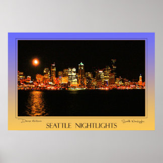 Seattle Nightlights Poster