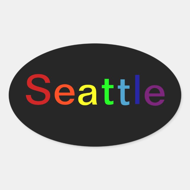 Seattle Oval Sticker (Front)