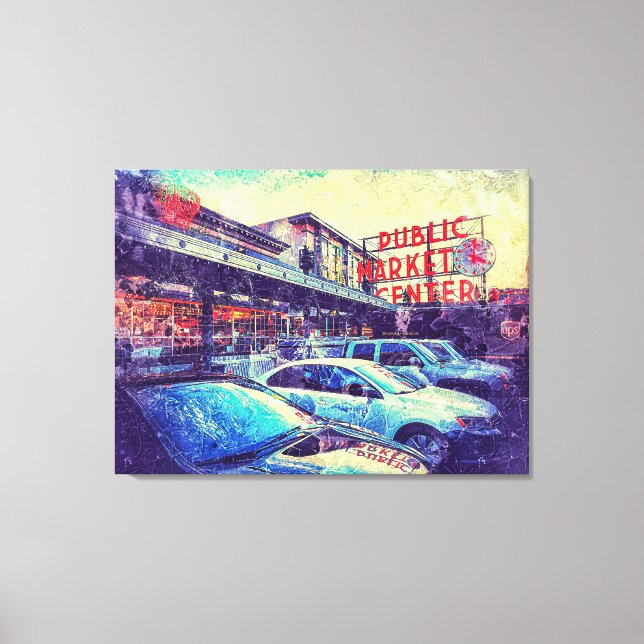 Seattle Pike Market Canvas Print (Front)