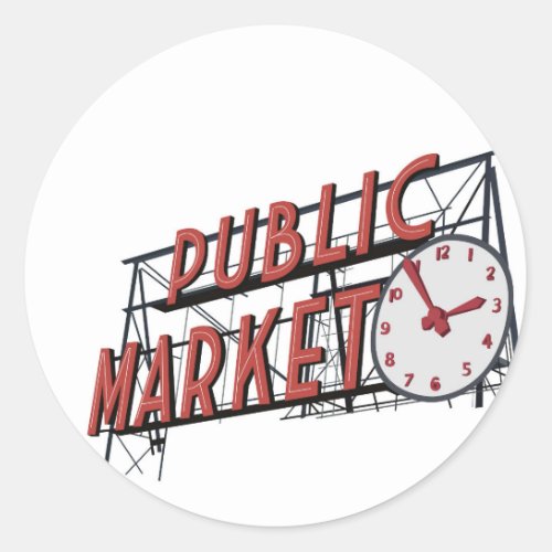Seattle Pike Place Sticker