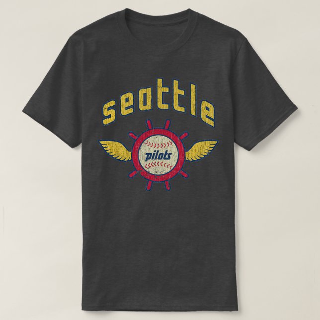 Seattle Pilots Baseball Vintage T-Shirt (Design Front)
