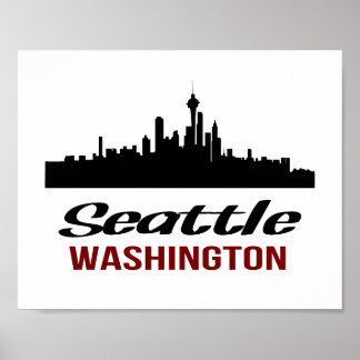 Seattle Poster  (standard picture frame size)