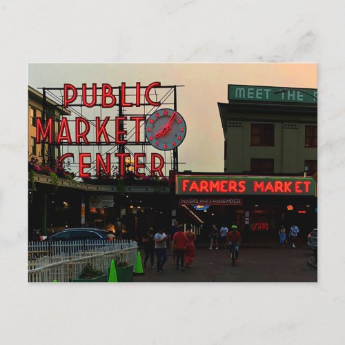 Seattle Public Market Center 1 Postcard