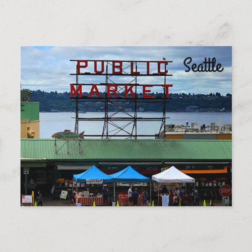 Seattle Public Market Center 3 Postcard