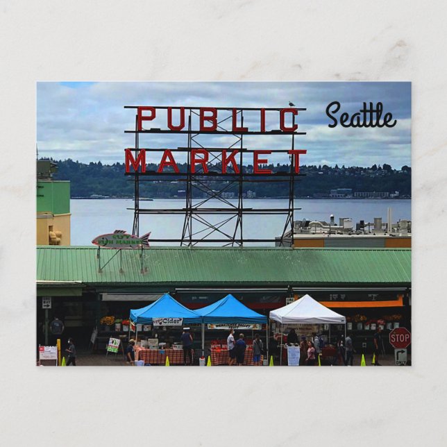 Seattle Public Market Center #3 Postcard (Front)