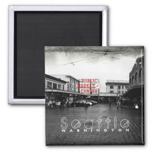 Seattle Public Market Center Coaster Magnet