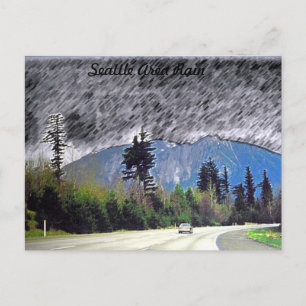 Seattle Rain Postcard