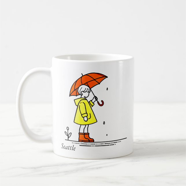 Seattle Rainy Day Souvenir Mug (Left)