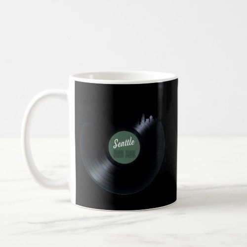 Seattle Record Skyline Coffee Mug