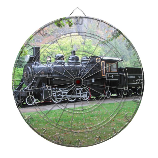 Seattle Retired Railroad Train Engine Dart Board (Front)