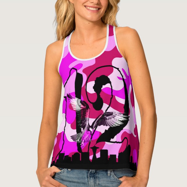 Seattle Seahawk 12th Woman Ladies football Top (Front)